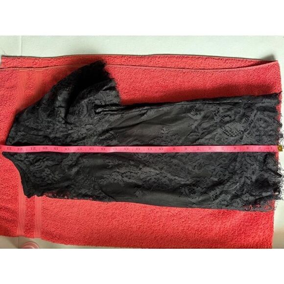 LULUS women’s black pure genius sheer lace top - Picture 5 of 8